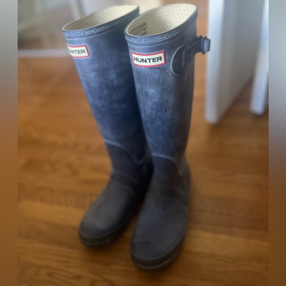 Washed Dark Blue Original Tall Hunter Boots (Socks Included) - Picture 6 of 6